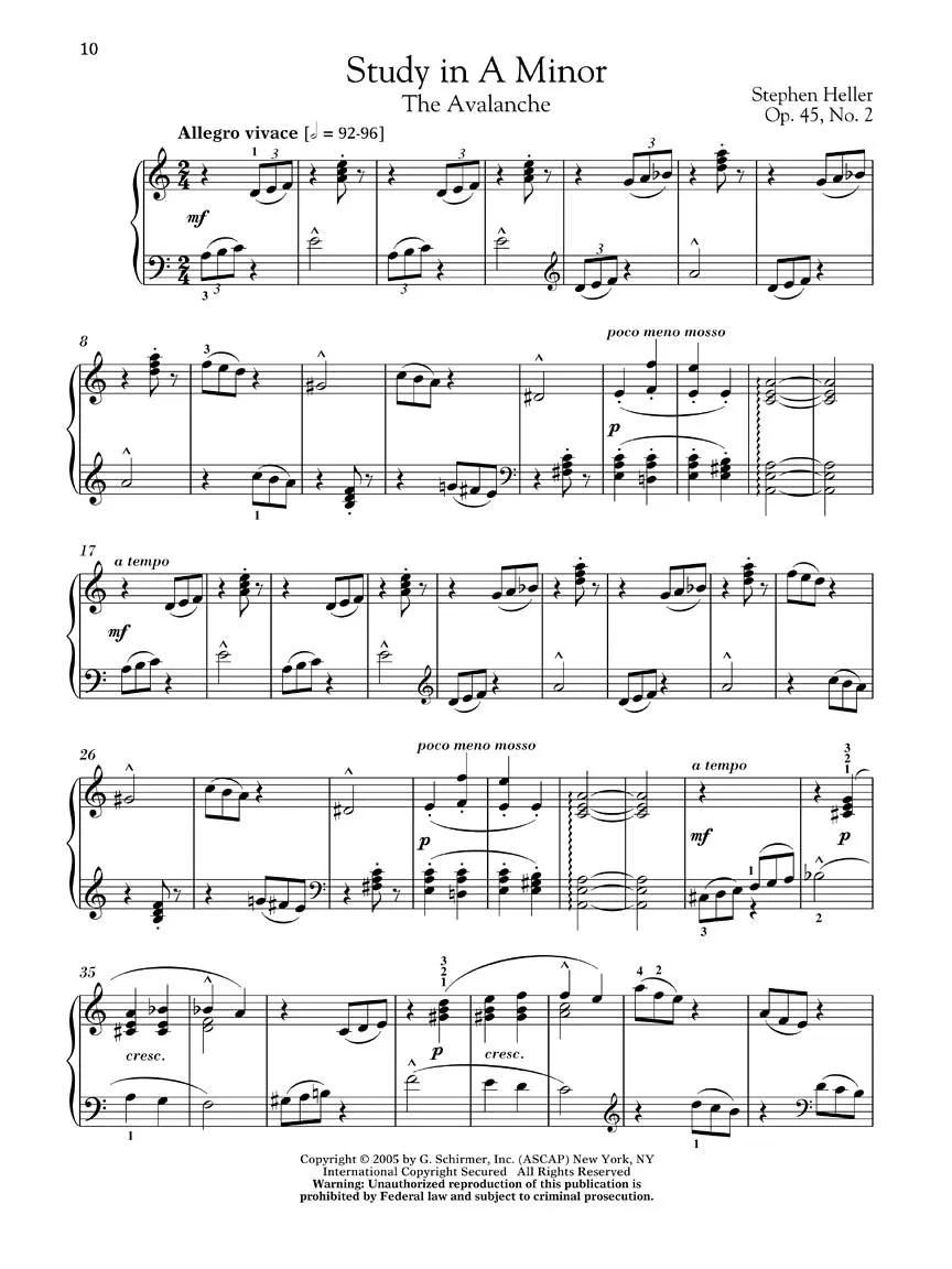 Heller: Selected Piano Studies, Op. 45 & 46