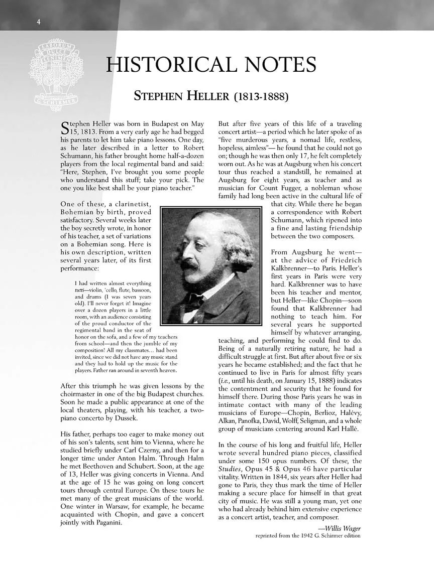 Heller: Selected Piano Studies, Op. 45 & 46