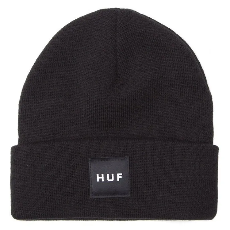 HUF Box Logo Beanie Black
