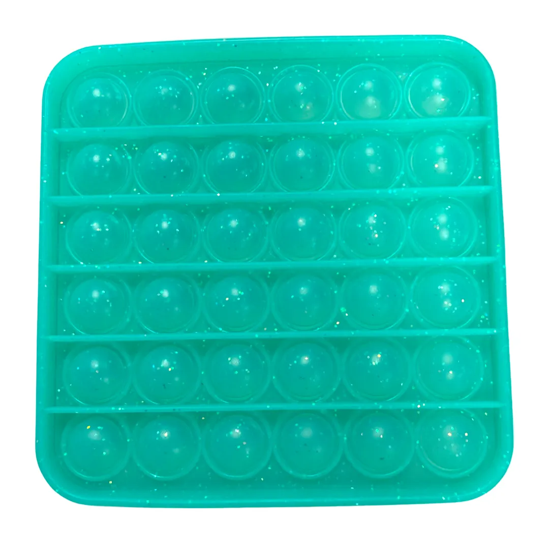 In N Out Glitter Square Pop It Fidget Toy - 5 Colors