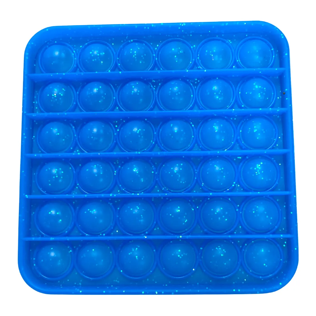 In N Out Glitter Square Pop It Fidget Toy - 5 Colors