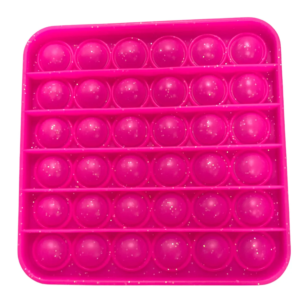 In N Out Glitter Square Pop It Fidget Toy - 5 Colors