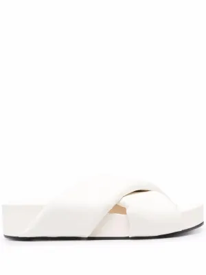 Jil Sander padded crossover slides