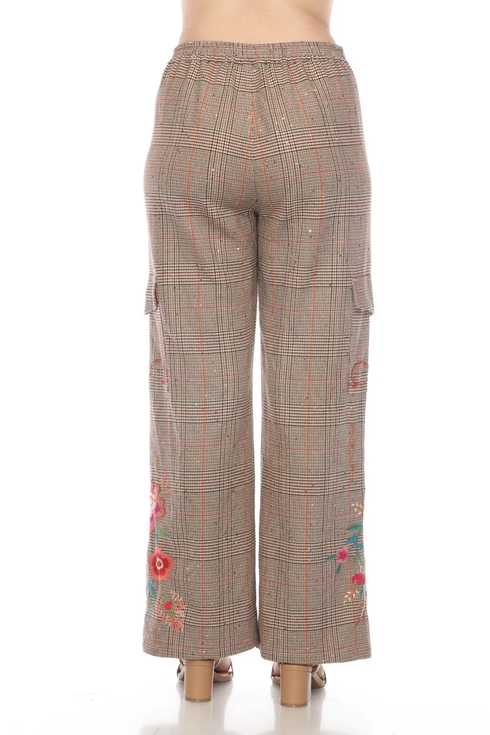 Johnny Was Workshop Plaid Nylah Cargo Pants Boho Chic W62424