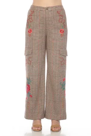 Johnny Was Workshop Plaid Nylah Cargo Pants Boho Chic W62424