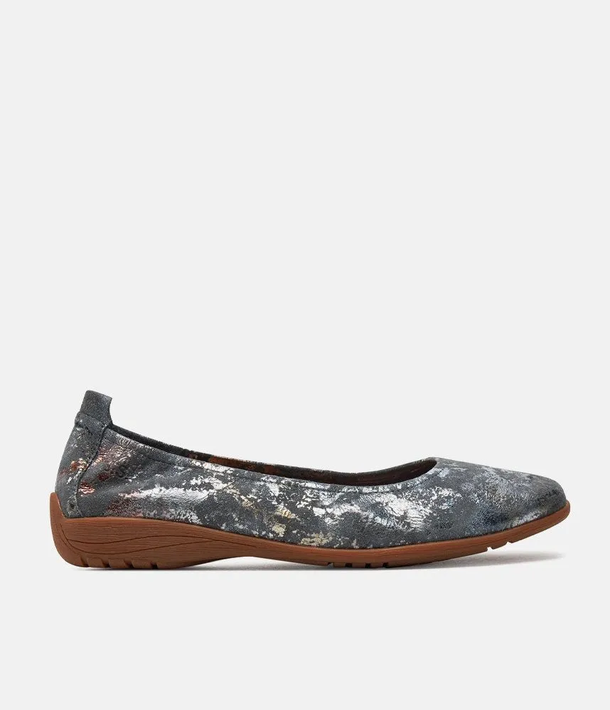 Josef Seibel Pretty Grey Combi Ballet Flats