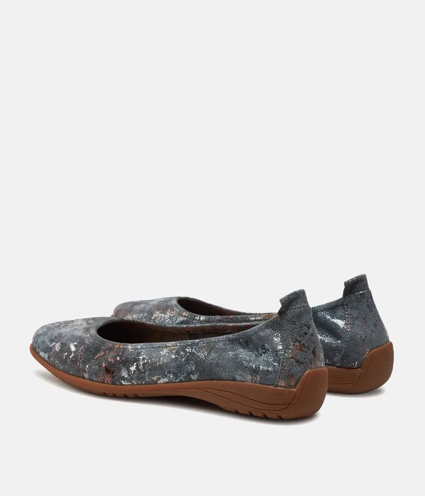 Josef Seibel Pretty Grey Combi Ballet Flats