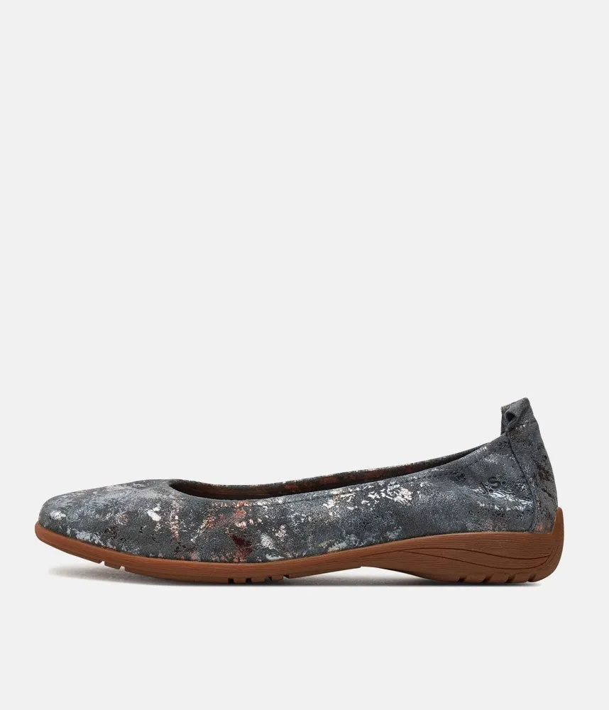 Josef Seibel Pretty Grey Combi Ballet Flats