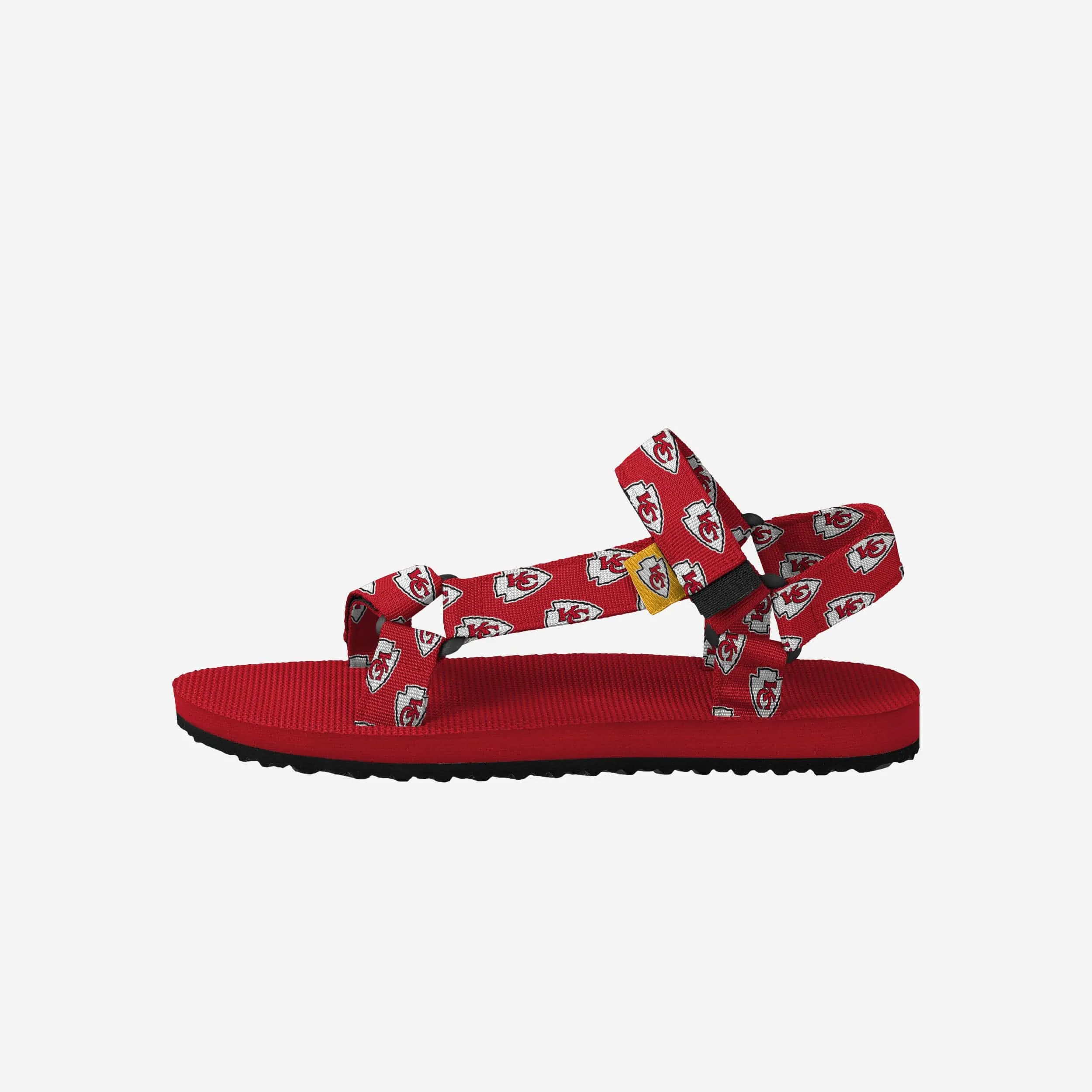 Kansas City Chiefs Womens Repeat Logo Strap Sandal