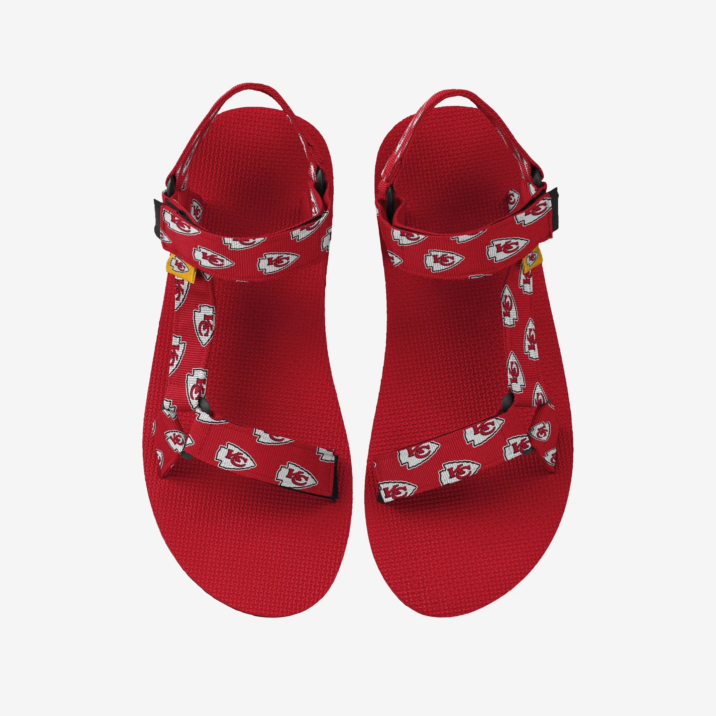 Kansas City Chiefs Womens Repeat Logo Strap Sandal