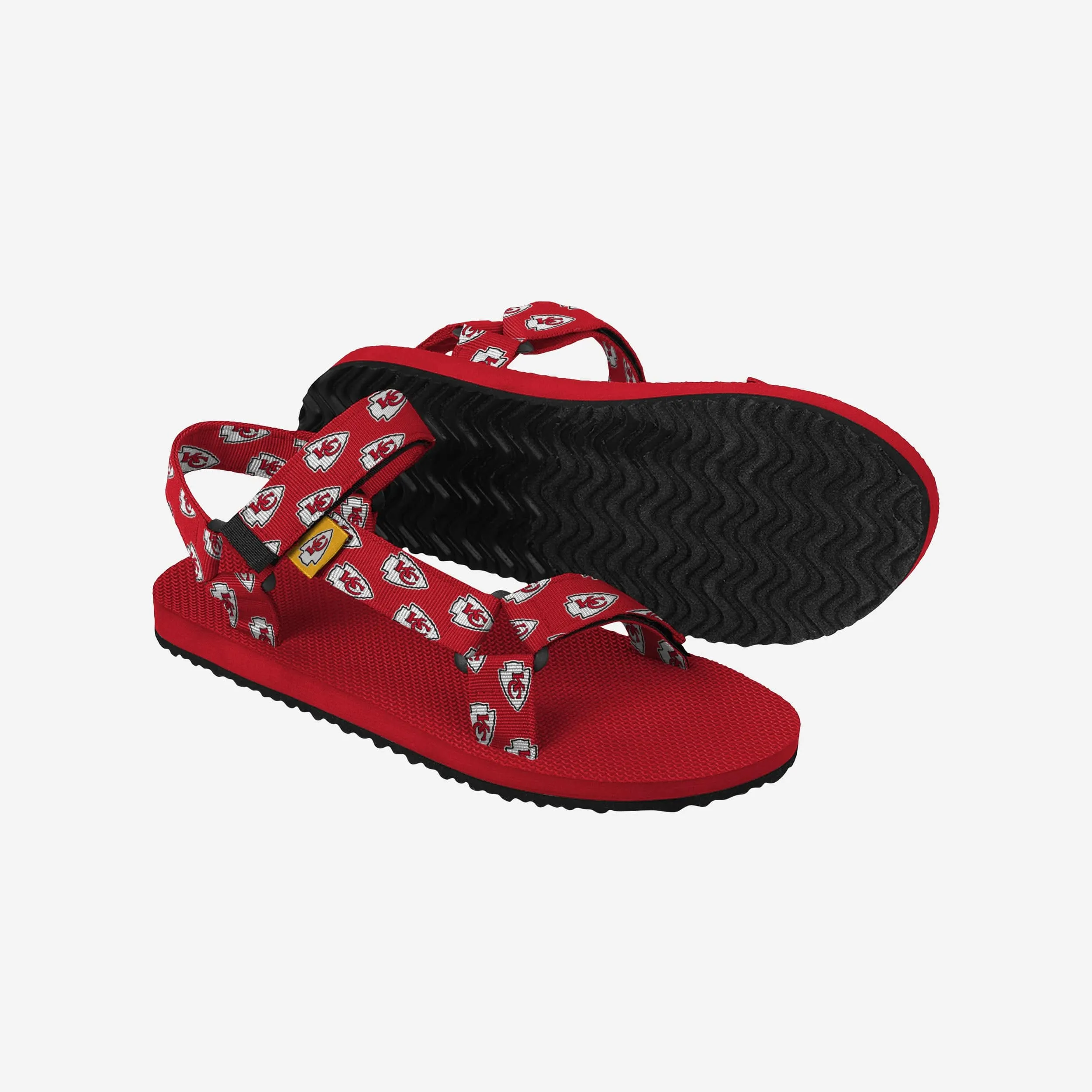 Kansas City Chiefs Womens Repeat Logo Strap Sandal