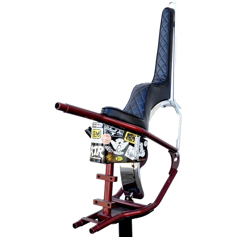 King & Queen Seat For Sportster Hardtail Kit - Diamond Stitch