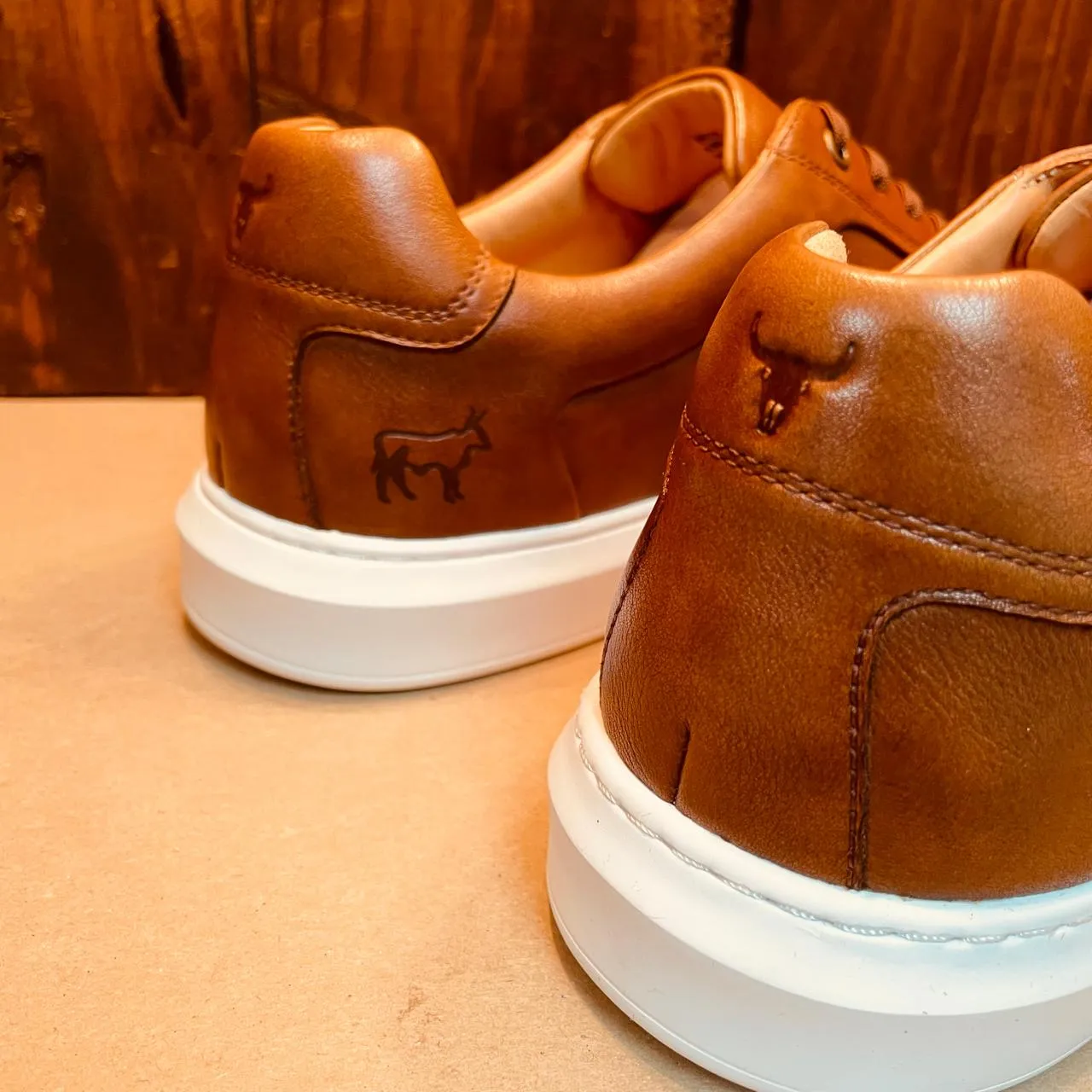 Kingsley Heath S Outline Nguni Emboss Sneaker - Tan