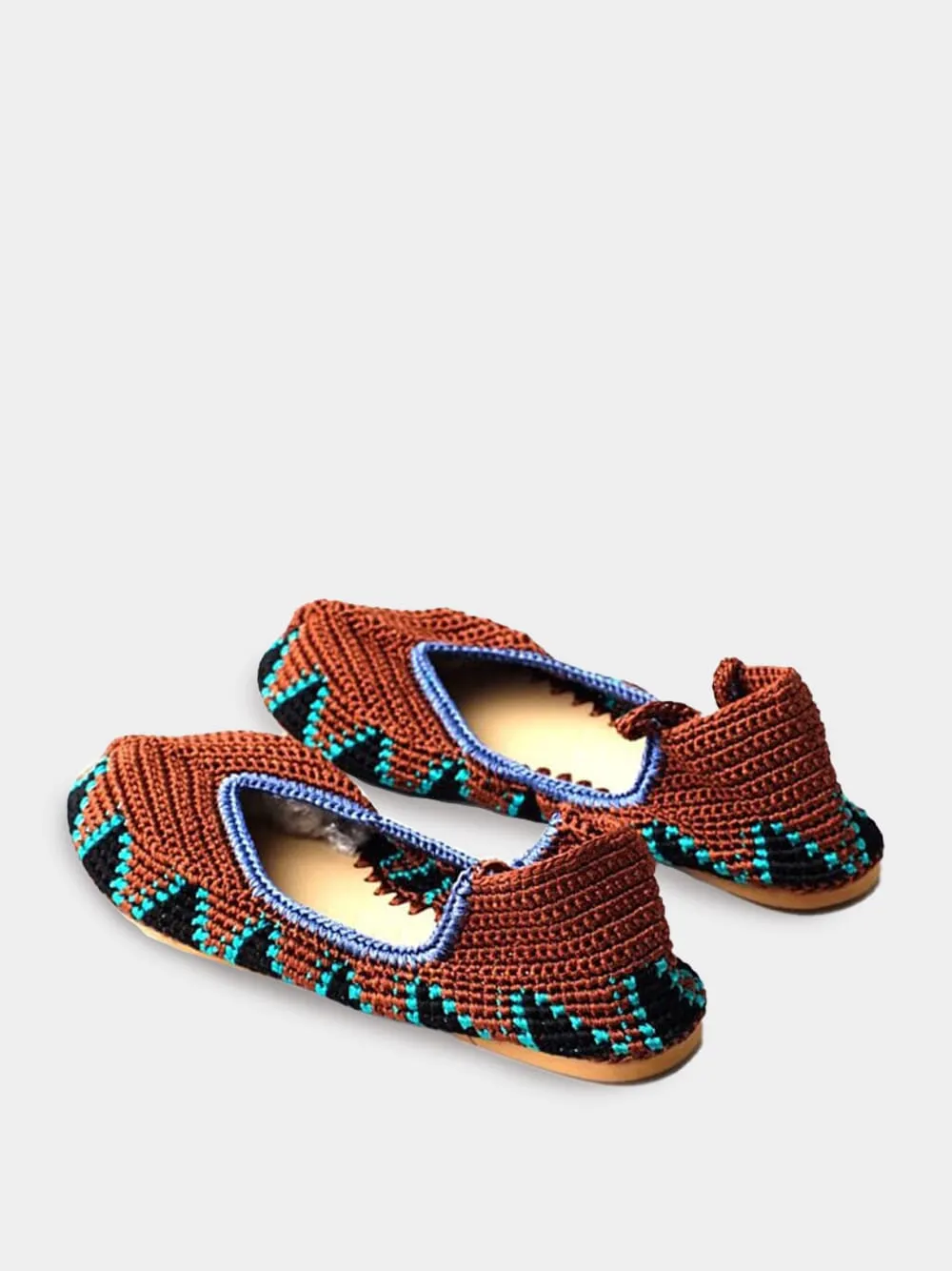 Lace Up Ballet Flat - Almond Brown