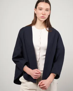 lantern sleeves jacket - navy