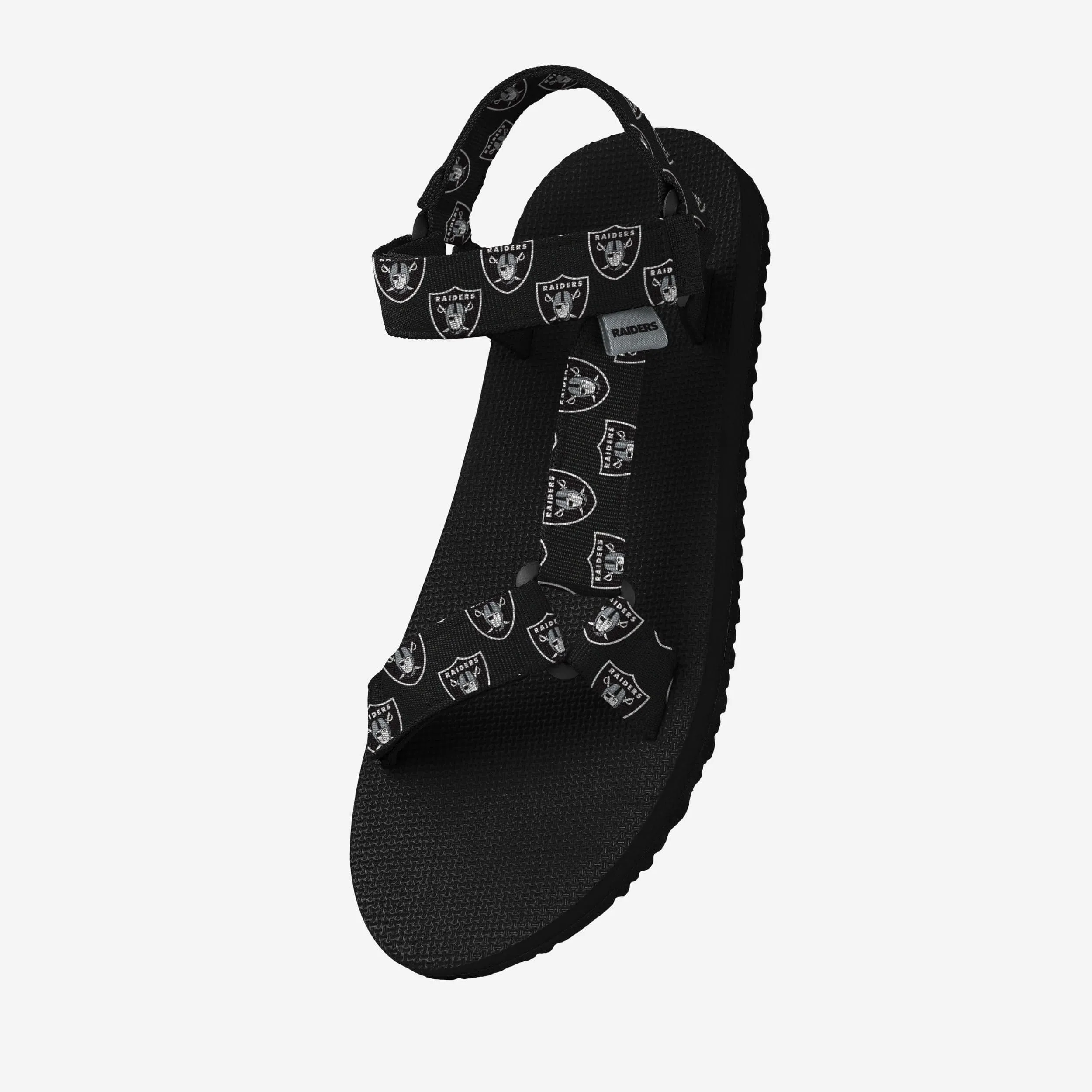 Las Vegas Raiders Womens Repeat Logo Strap Sandal