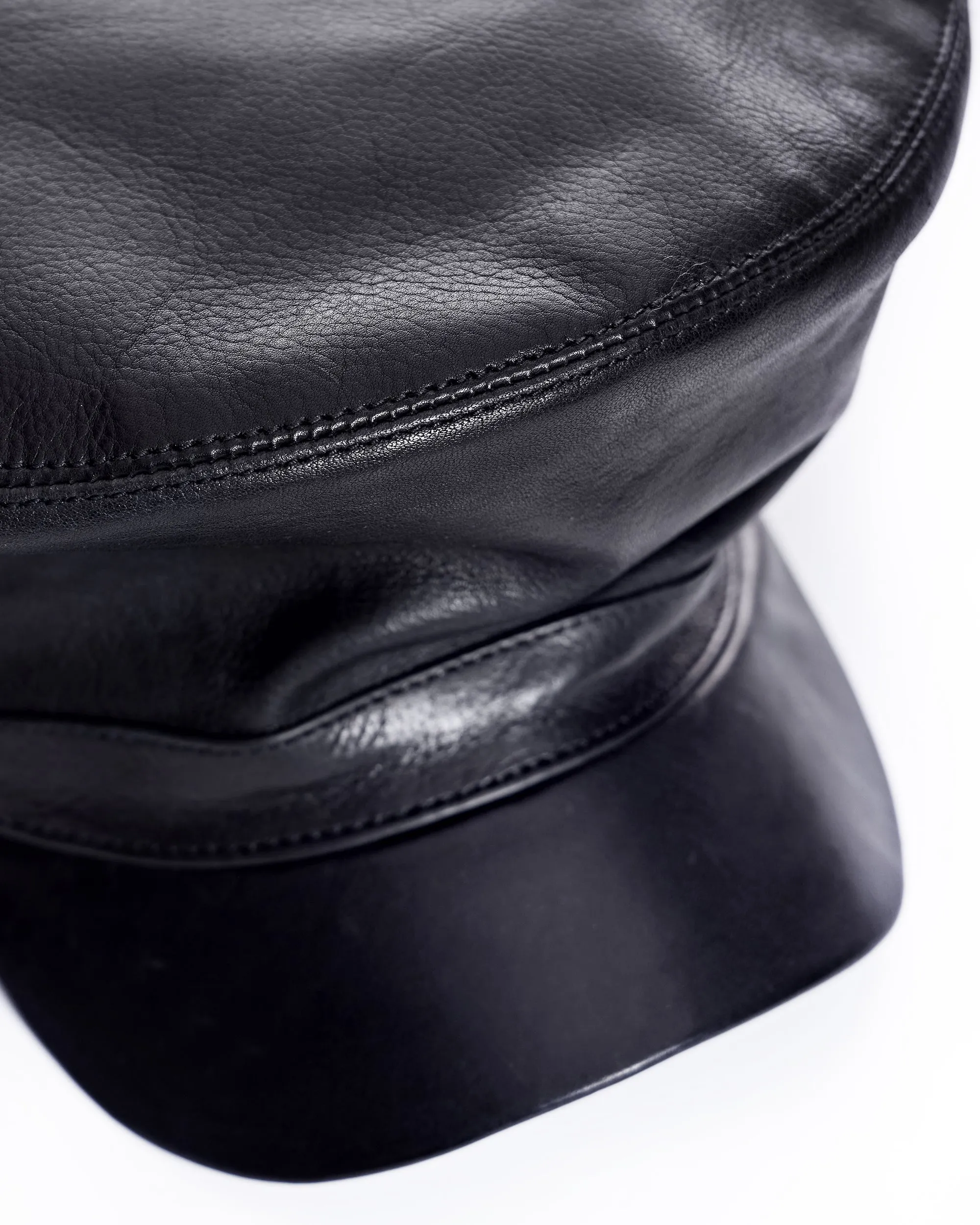 Leather Newsboy Hat