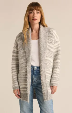 LEVEL UP CARDIGAN - LIGHT HEATHER GREY