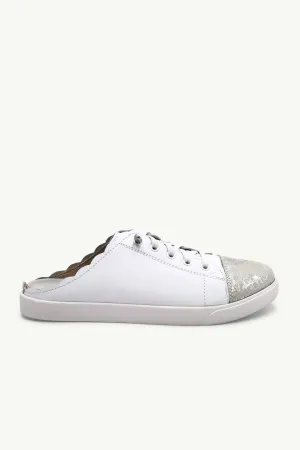 Luka White   Silver Snake Toe