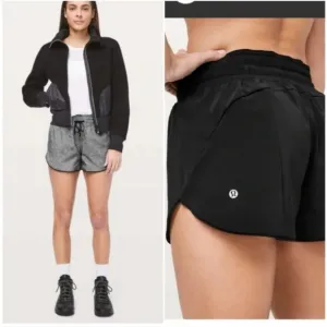 Lululemon Choose A Side Reversible Short Heather Lux Multi Black Size 6