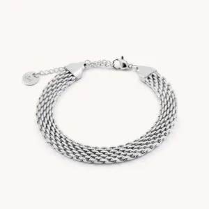 Luxe Mesh Bracelet, Silver