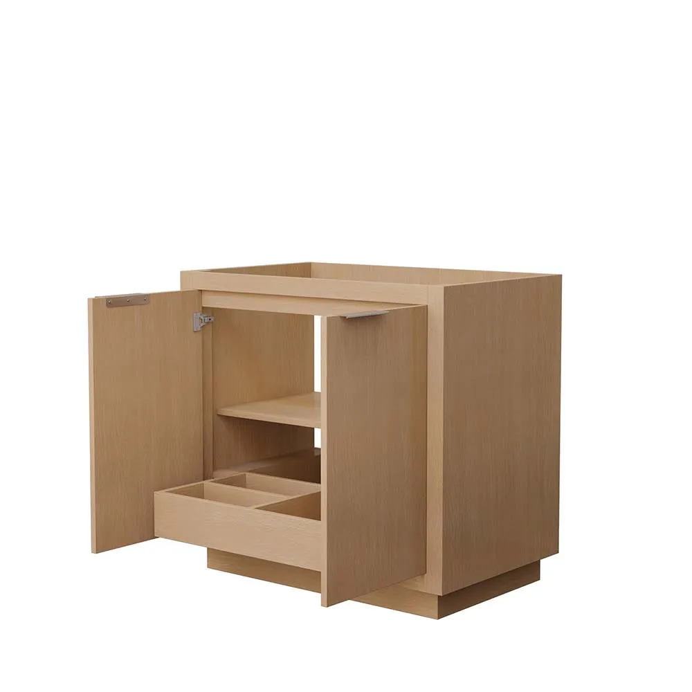 Maroni 36 Inch Single Bathroom Vanity in Light Straw