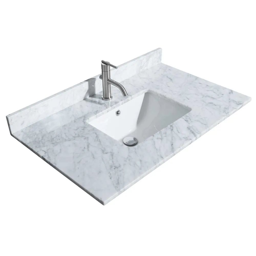 Maroni 36 Inch Single Bathroom Vanity in Light Straw
