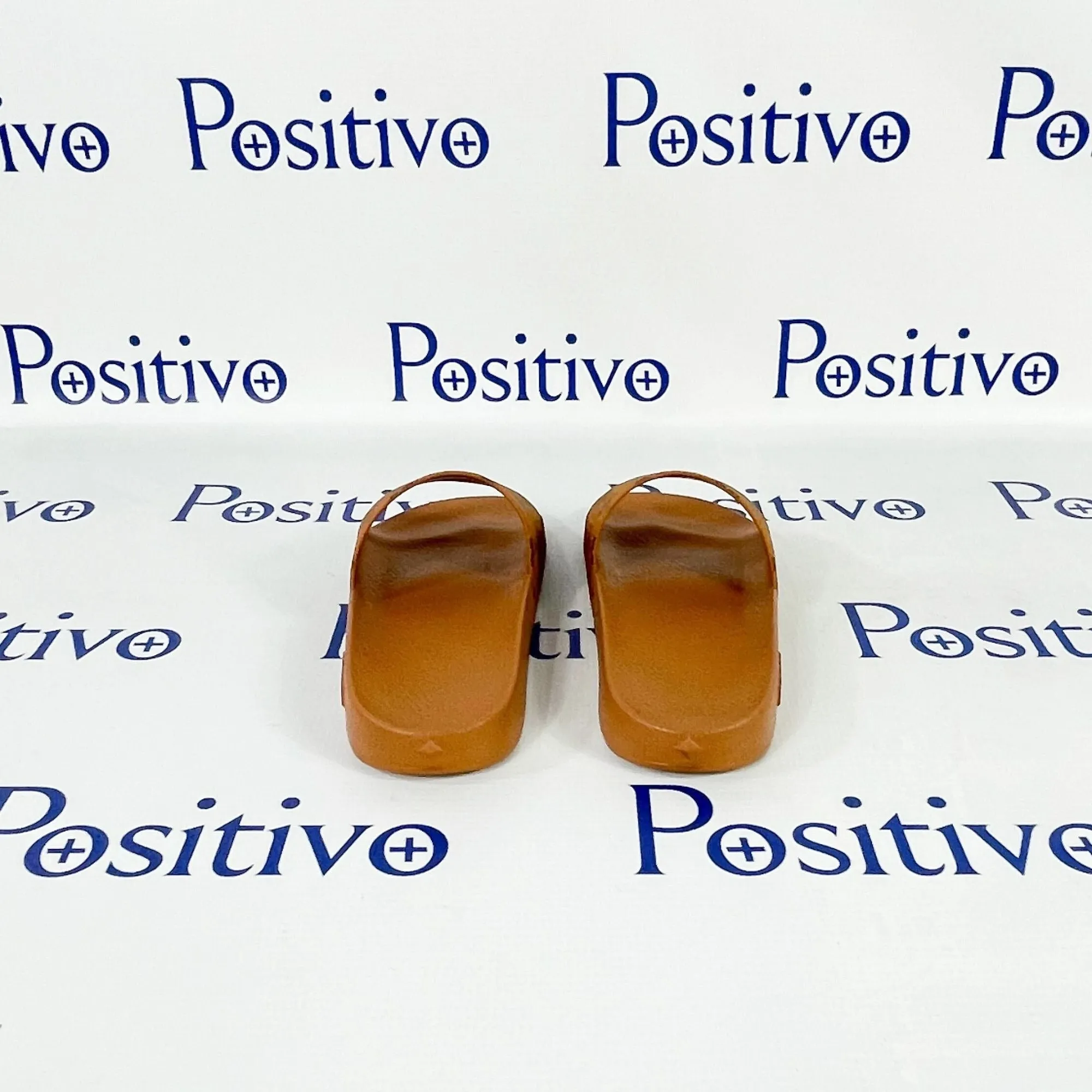 MCM Cognac Monogram Print Rubber Slides