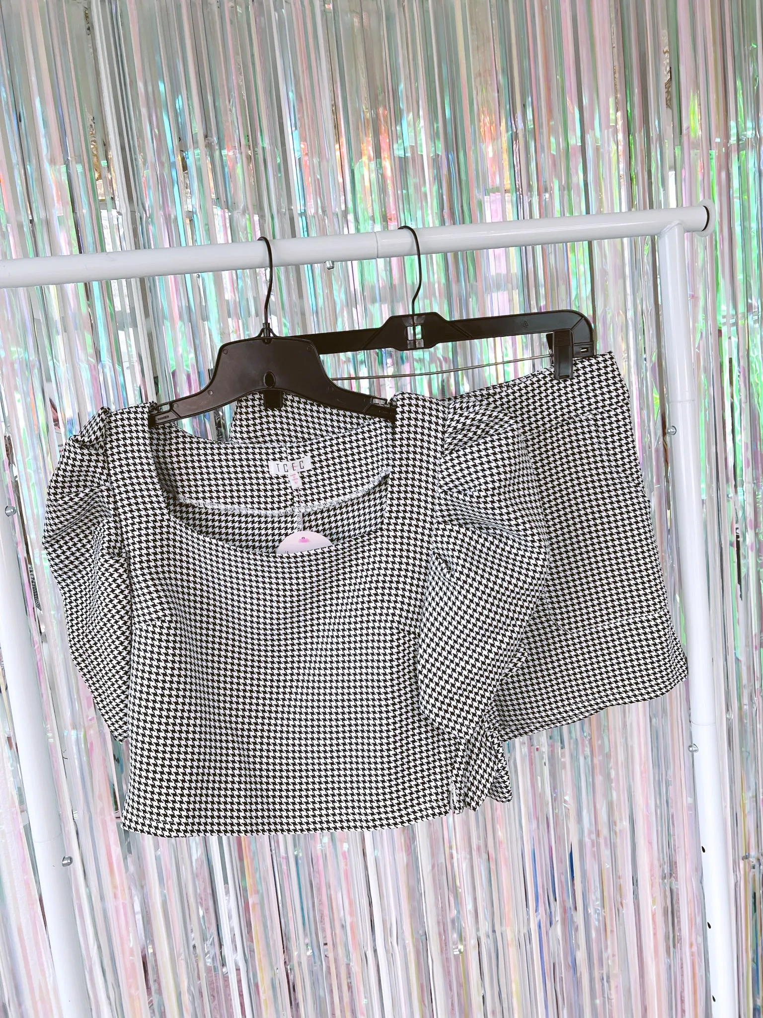 McQueen Houndstooth Crop Top