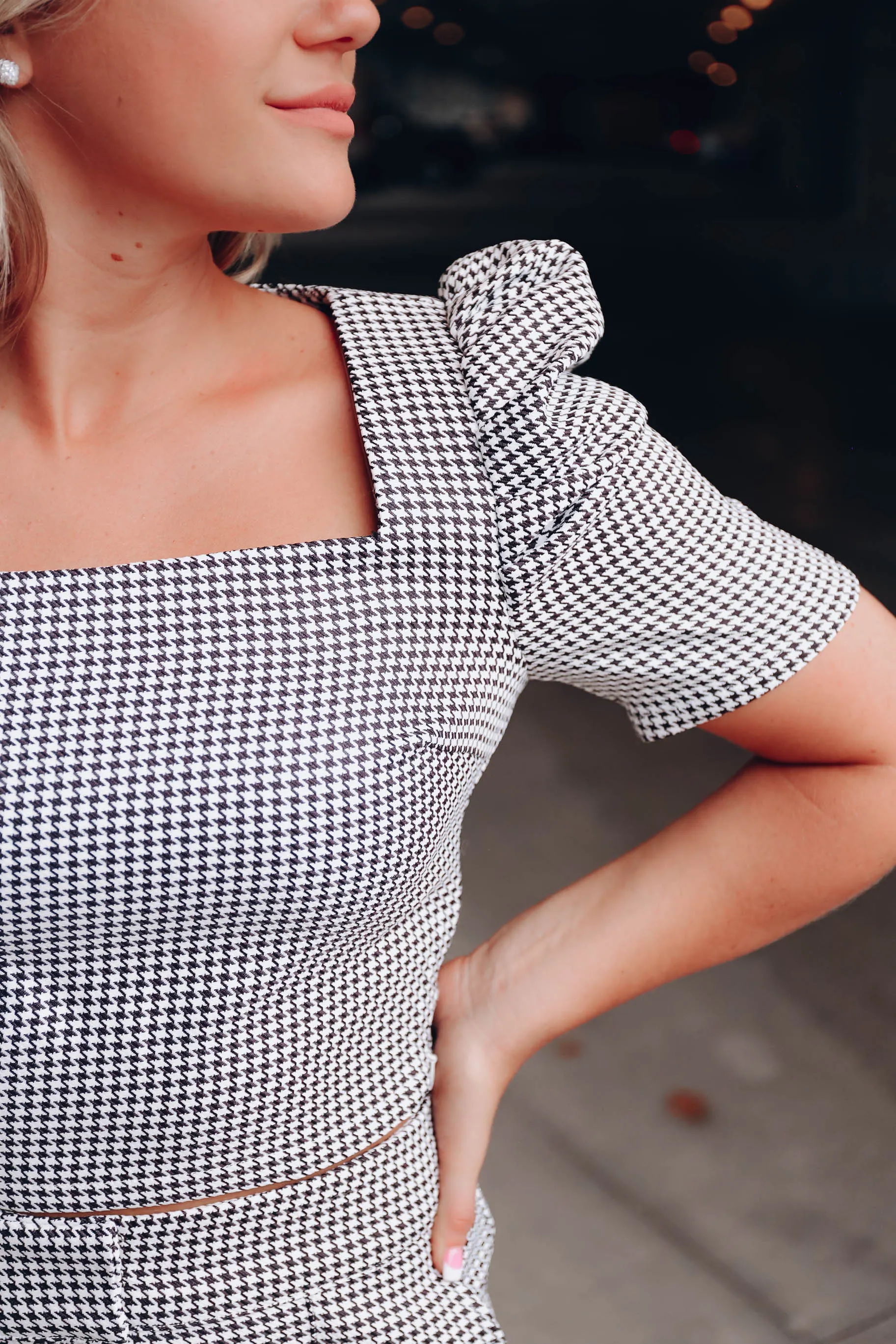 McQueen Houndstooth Crop Top