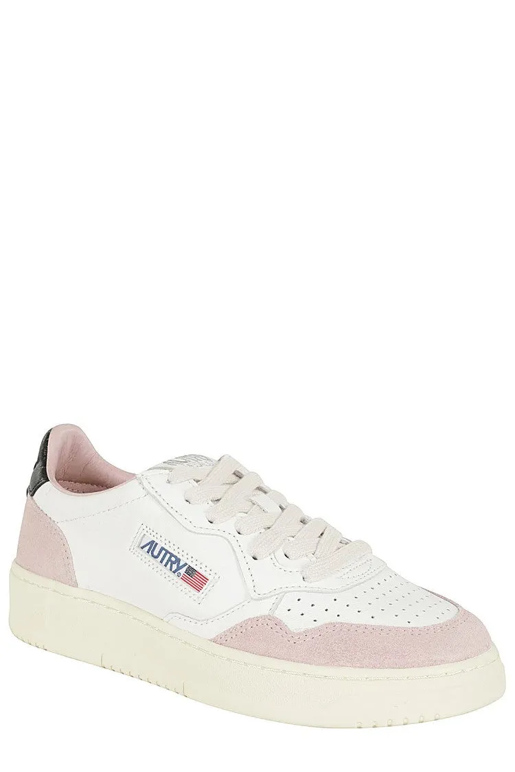 Medalist Low Sneakers With Rose Suede Accents