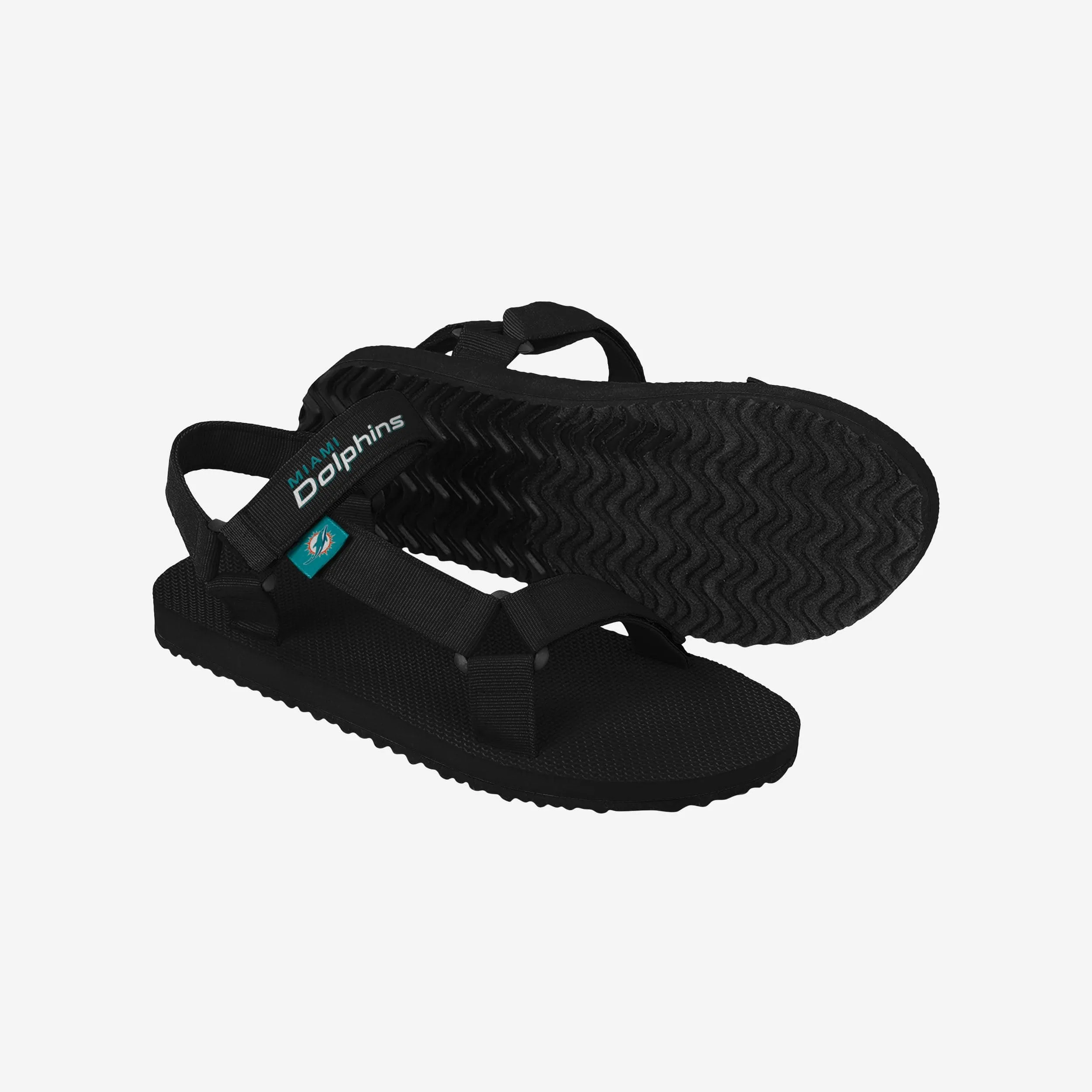 Miami Dolphins Mens Solid Strap Sandal