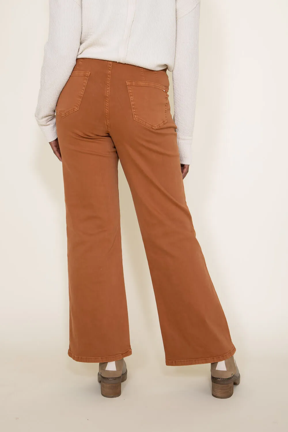 Mica High Rise Wide Leg Jeans for Women in Rustic Orange | MDP-W506CM