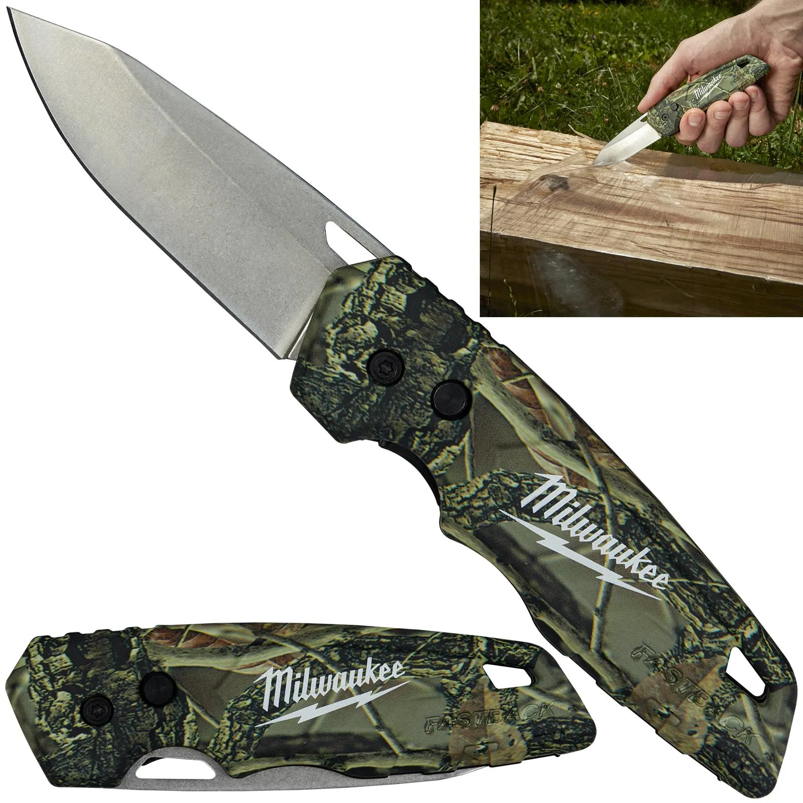 Milwaukee FASTBACK Folding Knife Camo