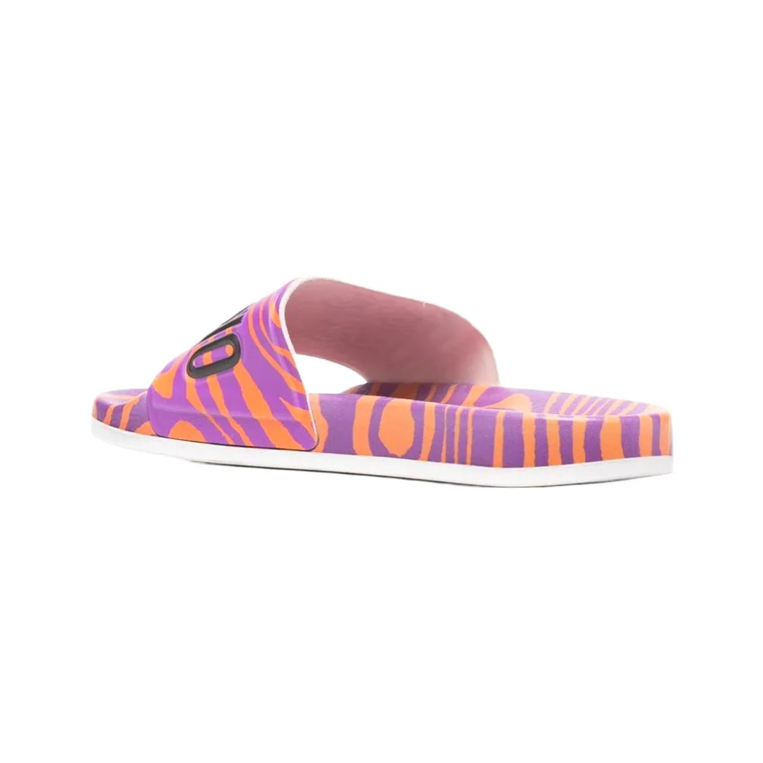 MOSCHINO LOGO EMBOSSED SLIDE ORANGE