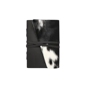 MWL-044 Montana West Genuine Hair-On Cowhide Leather Journal Notebook Handheld Size 6.5" x 9.25" (150 Sheets/300 Pages)