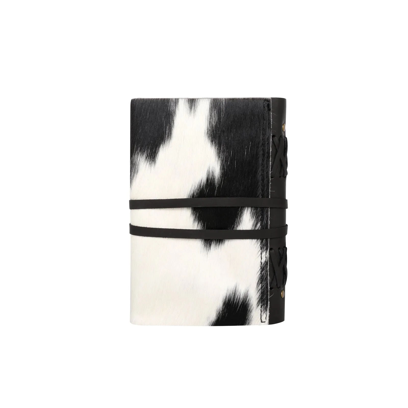 MWL-044 Montana West Genuine Hair-On Cowhide Leather Journal Notebook Handheld Size 6.5" x 9.25" (150 Sheets/300 Pages)