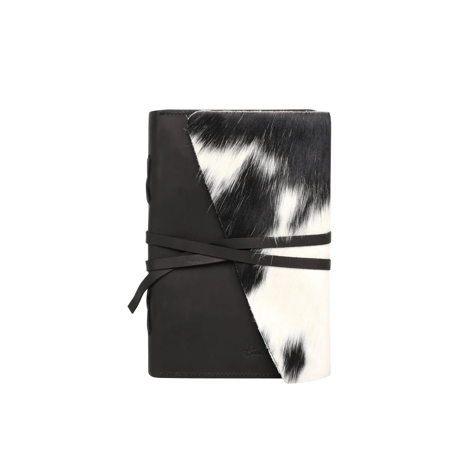 MWL-044 Montana West Genuine Hair-On Cowhide Leather Journal Notebook Handheld Size 6.5" x 9.25" (150 Sheets/300 Pages)