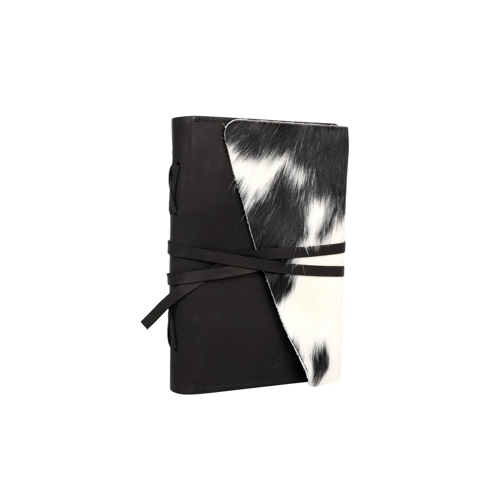 MWL-044 Montana West Genuine Hair-On Cowhide Leather Journal Notebook Handheld Size 6.5" x 9.25" (150 Sheets/300 Pages)
