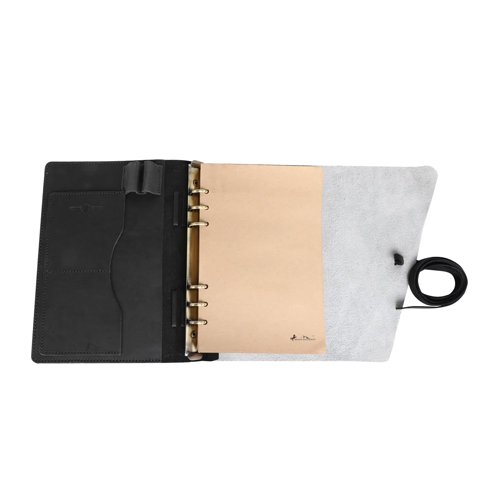 MWL-044 Montana West Genuine Hair-On Cowhide Leather Journal Notebook Handheld Size 6.5" x 9.25" (150 Sheets/300 Pages)