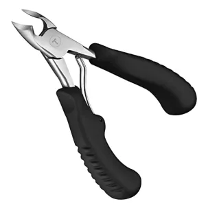 Nail Clipper for Ingrown or Thick Nail, Kaasage Podiatrist Toenail Clippers with Surgical Stainless Steel Sharp Curved Blades & Anti-Slip Handle, Professional Nail Cutter for Men, Women and Seniors