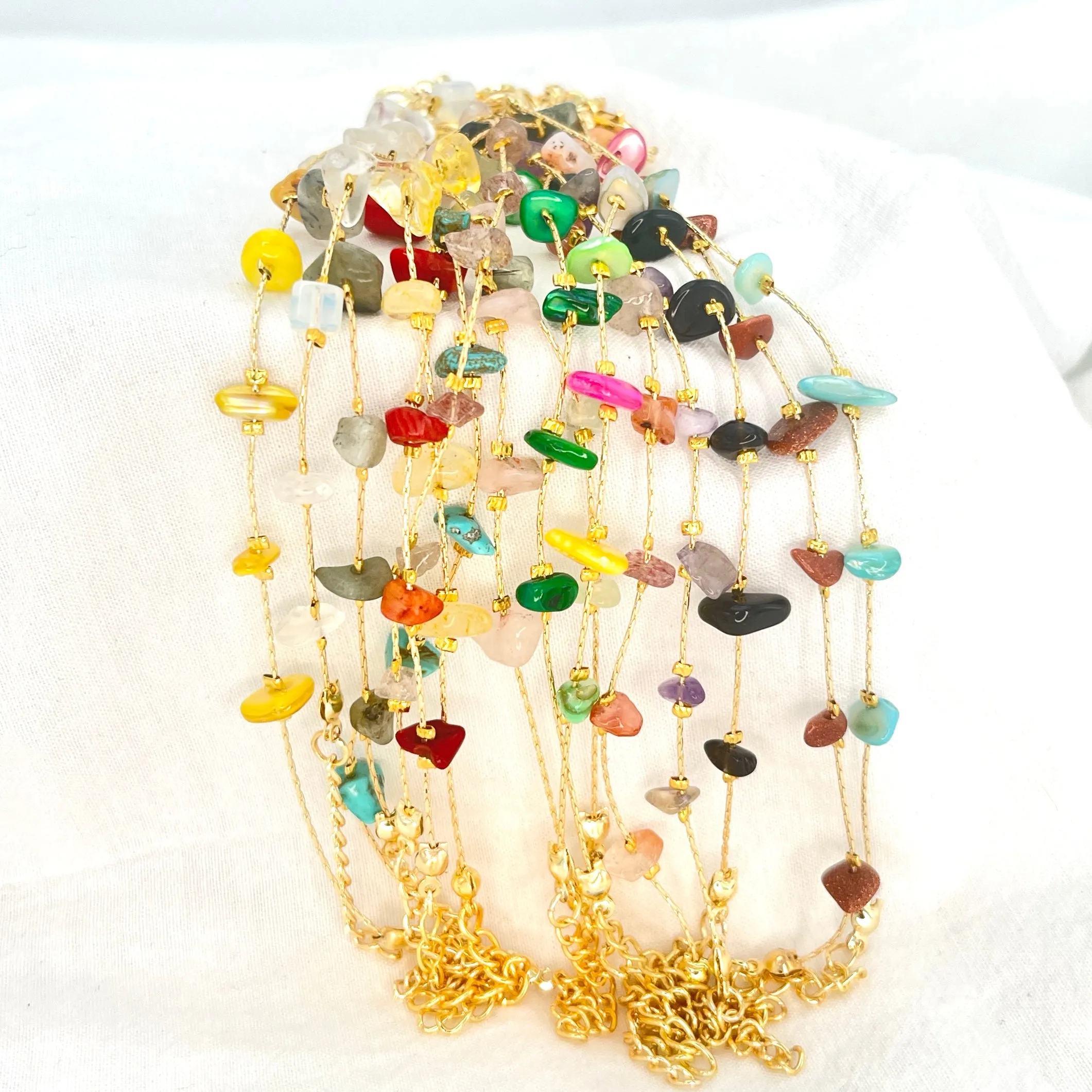 Natural Stone Adjustable Chain Bracelet – Chic & Perfect 