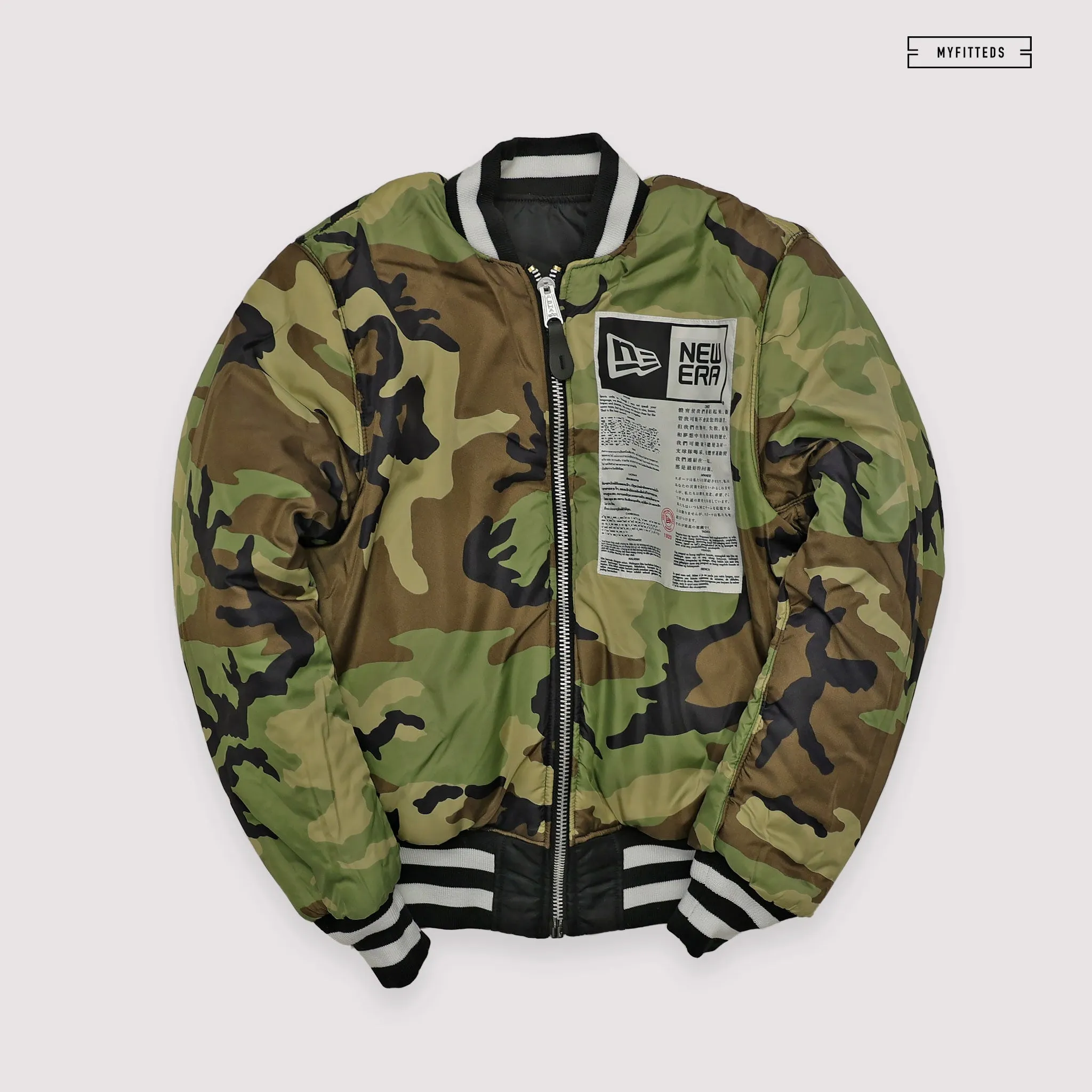 NEW ERA X ALPHA INDUSTRIES LOS ANGELES DODGERS REVERSIBLE BOMBER JACKET
