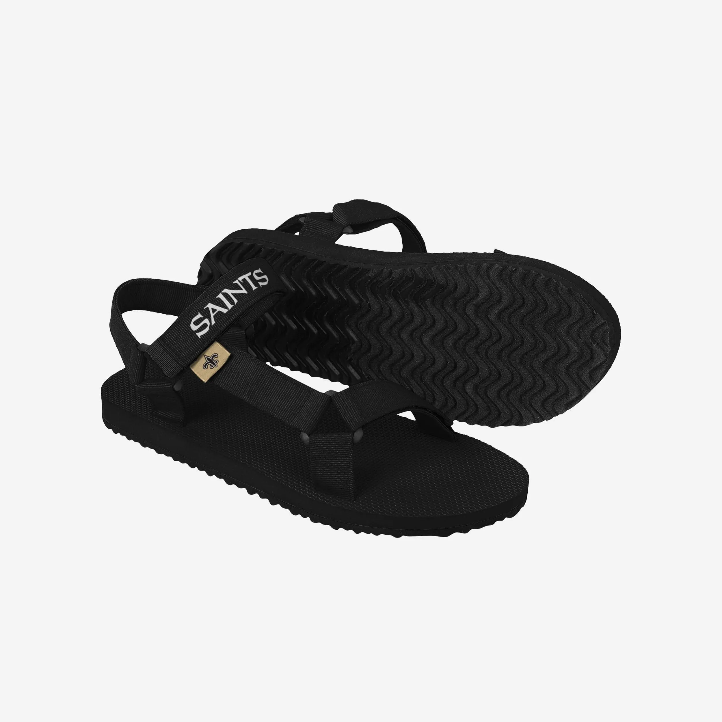 New Orleans Saints Mens Solid Strap Sandal