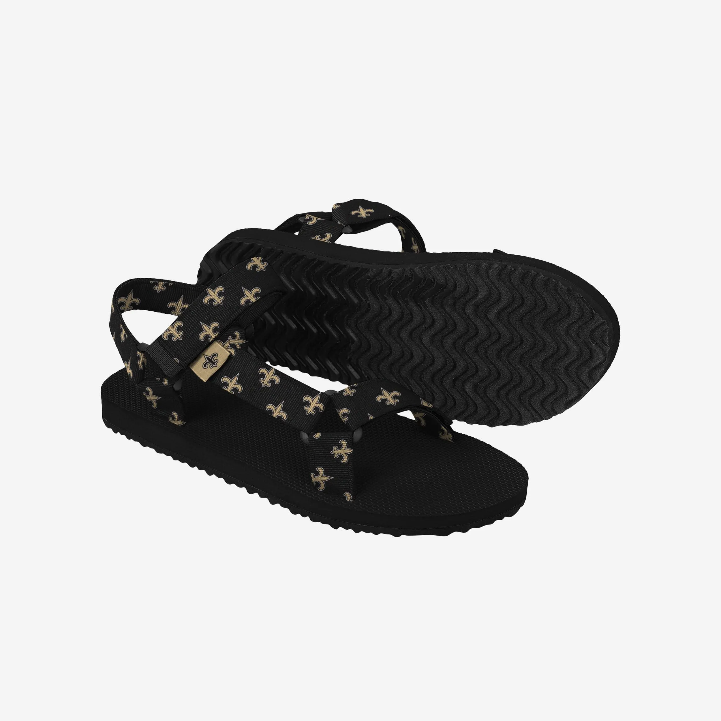 New Orleans Saints Womens Repeat Logo Strap Sandal