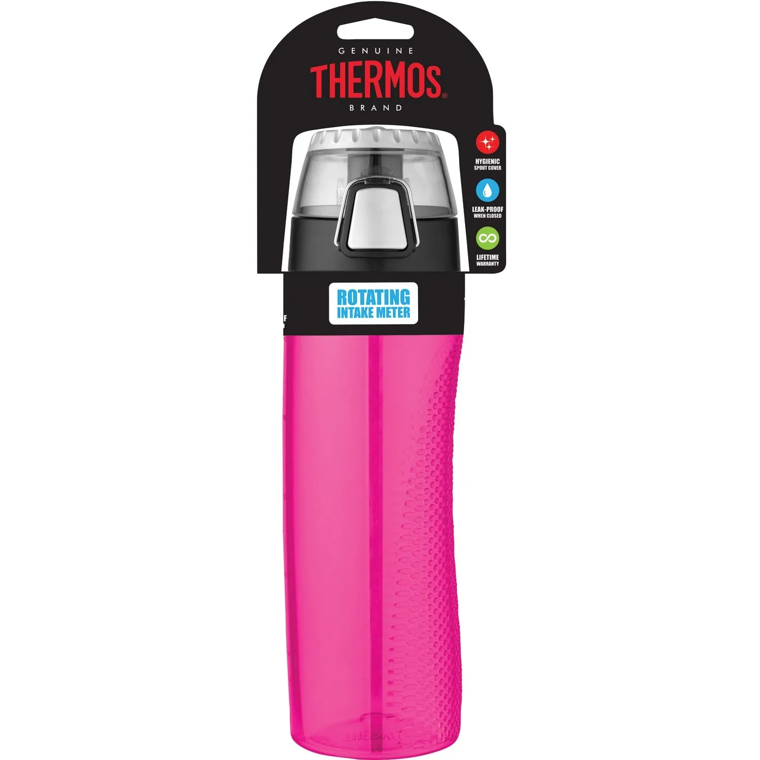 New Thermos Intak 24 Ounce Hydration Bottle with Meter, Magenta! Named in the Top 8 Bottles for '23!!