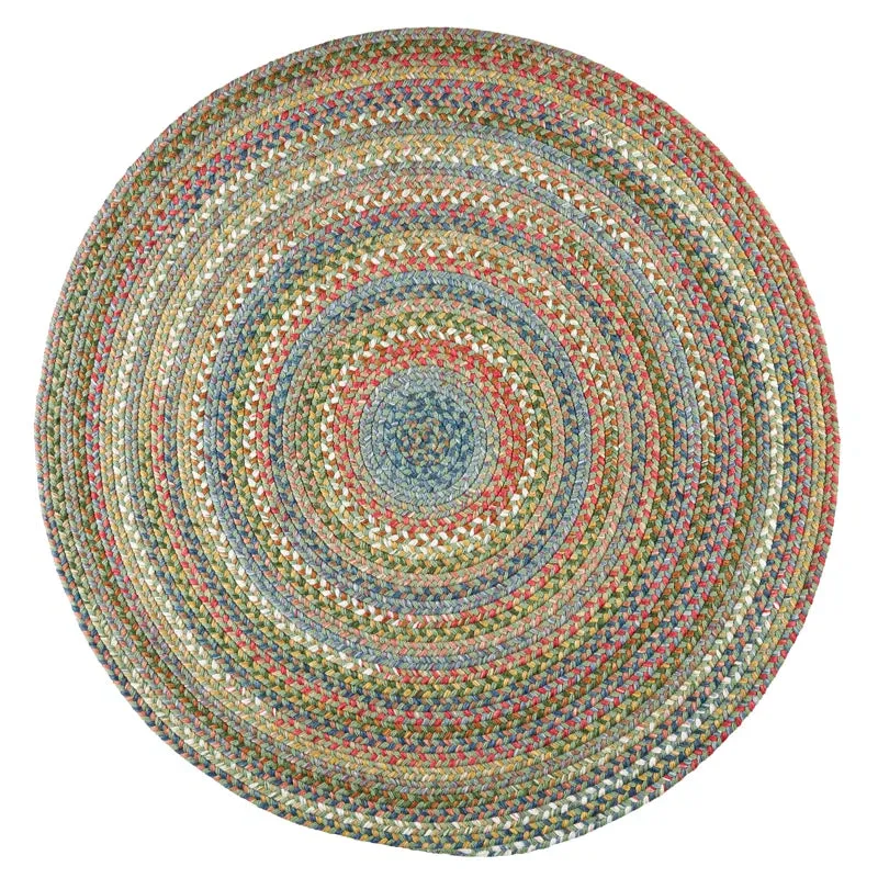 New Wayfair Orval Handmade Green Indoor/Outdoor Rug, Braided! 4 Ft Round! Retails $429 
