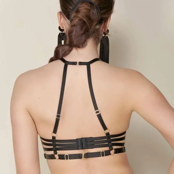 Nikita Open Bra - Black -