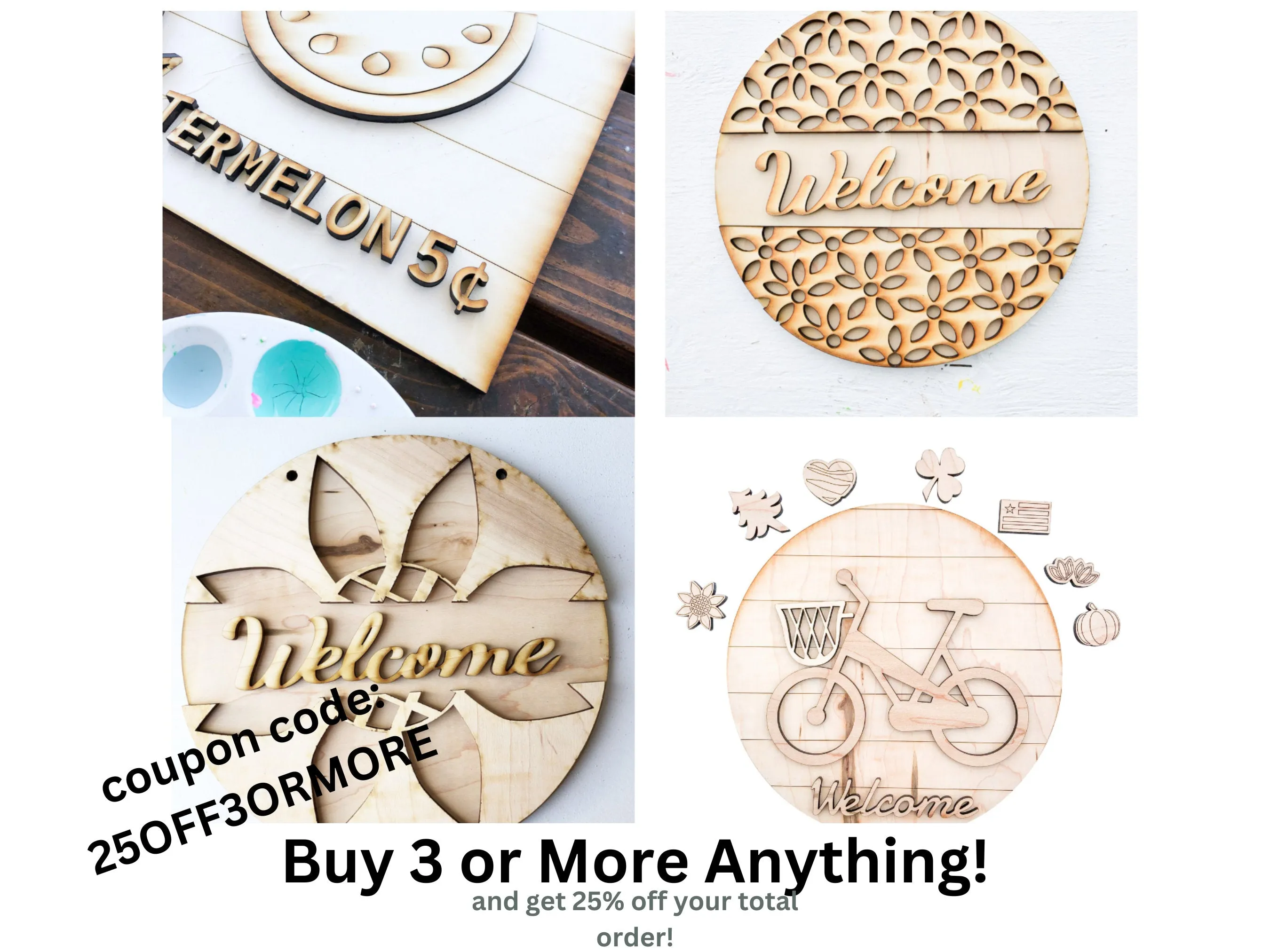 Nursery Personalized Small Wooden Puzzles Custom Game, Bulk Birthday Party Favor and Make and Take for Kids