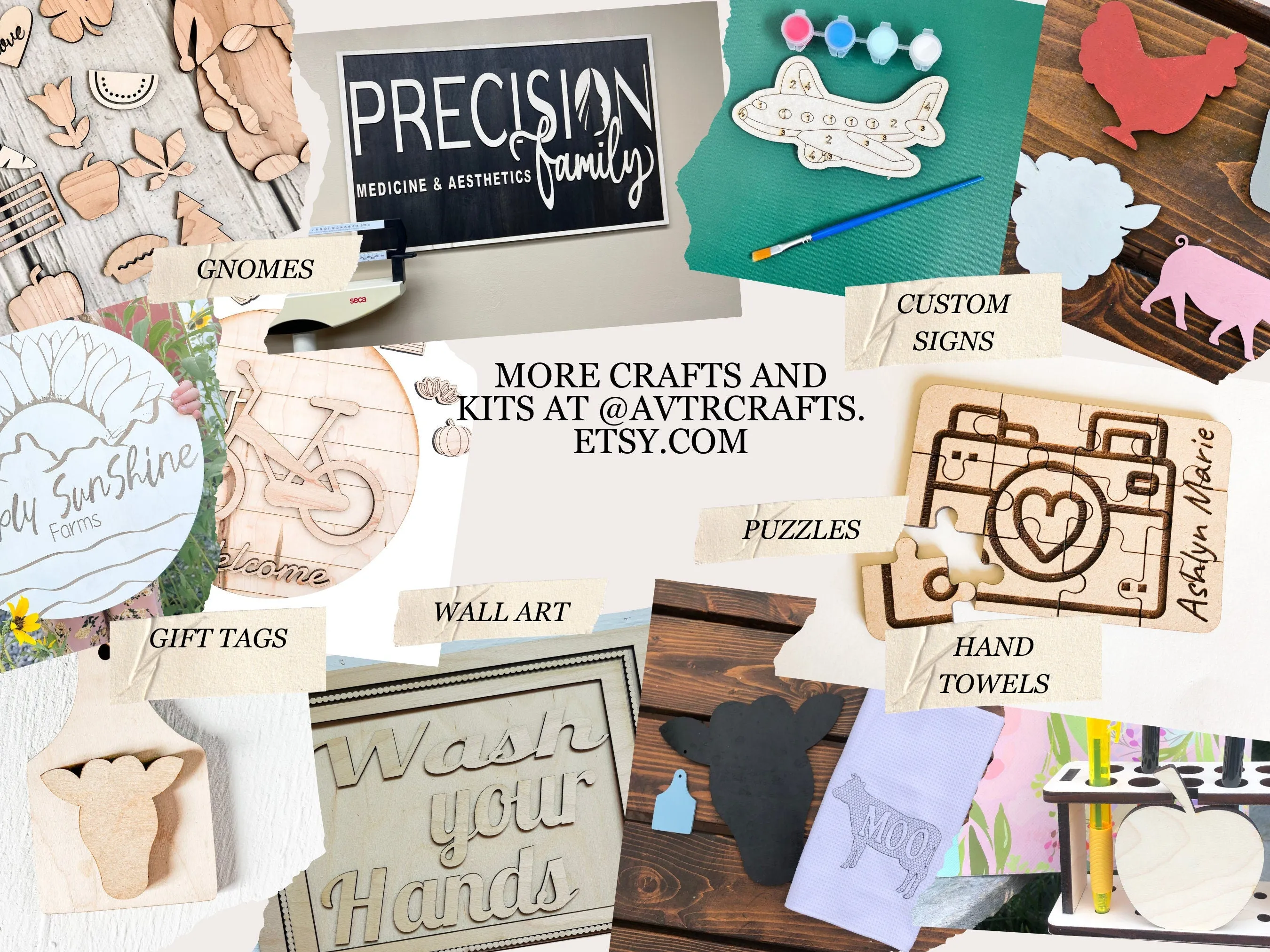 Nursery Personalized Small Wooden Puzzles Custom Game, Bulk Birthday Party Favor and Make and Take for Kids